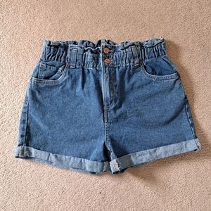 Bluenotes Denim Shorts Size Medium Blue Paperbag Shorts